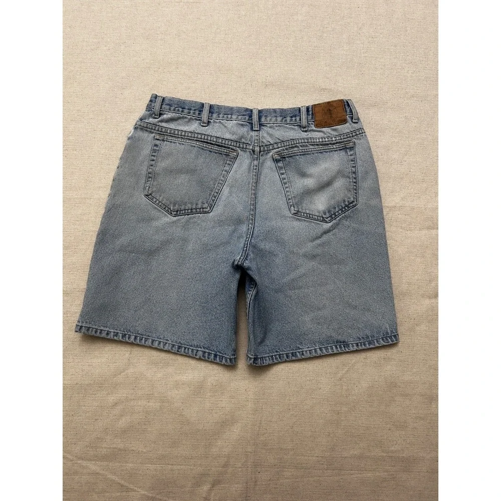 Britannia Vintage Denim Shorts Men's 38 Light Wash 100% Cotton Casual Jean Short